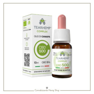 Tearhemp Complex 5%: olio CBD Full Spectrum purissimo (1,67mg per goccia). Senza cere o clorofilla, ricco di fitocomplesso bio. Scopri la qualità bio