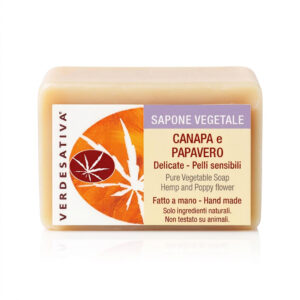 Sapone papavero e canapa Verdesativa artigianale solido