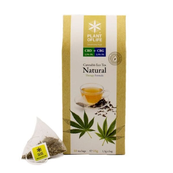 Cannabis Eco CBD e CBG Tea Natural - Plant of Life