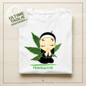 T-Shirt Donna in Cotone 100% organico - Mod. Love (bianco)