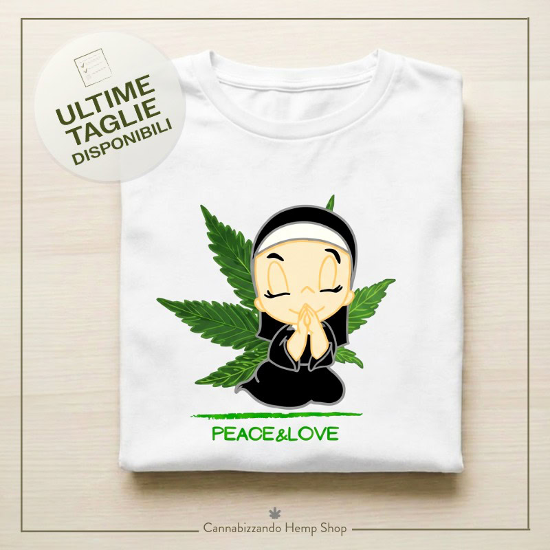 T-Shirt Donna in Cotone 100% organico - Mod. Love (bianco)