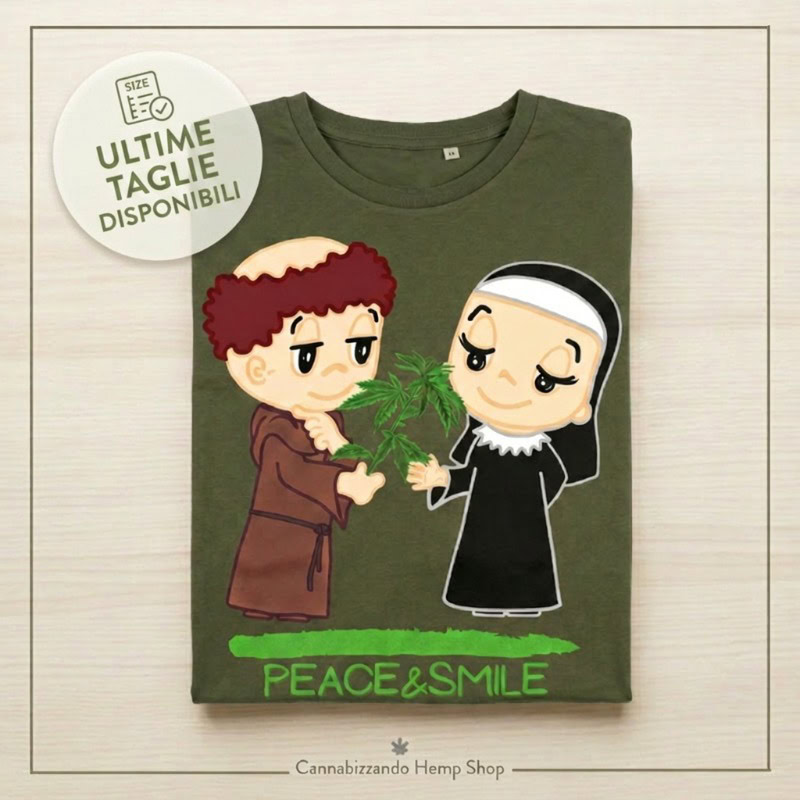 Smile T-SHIRT Uomo in cotone 100% organico (biologico)