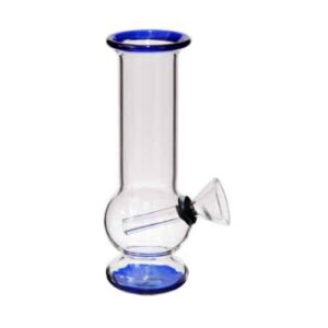 Mini Bong Blu in Vetro 12 cm