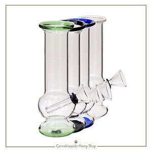 mini bong in vetro con ampolla - 12cm