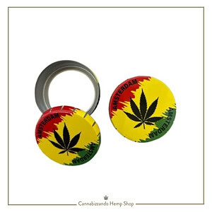 Click Clack box Rasta Leaf - contenitore in alluminio