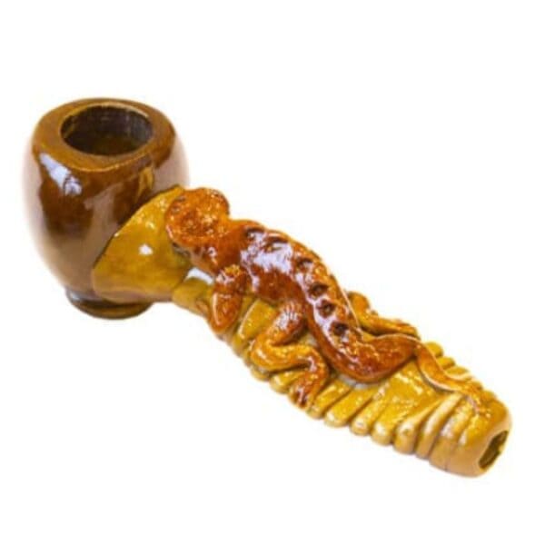 Handmade Wooden Pipe Lizard (vari colori) - pipa in legno