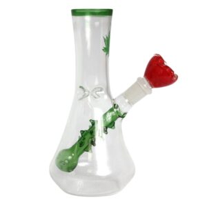 FLOWER-VASE-BONG-in-VETRO-Trasparente-18cm