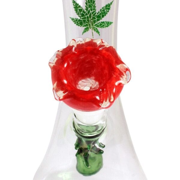 FLOWER-VASE-BONG-in-VETRO-Trasparente-18cm