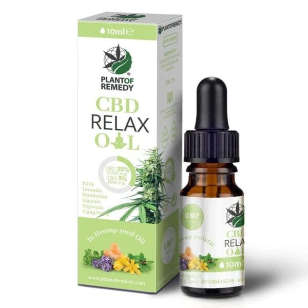 PlantOfRemedy - Olio Relax con 25% di CBD e 5% di CBG