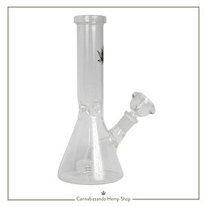 Shower Head Beaker BONG in VETRO Trasparente - 21cm