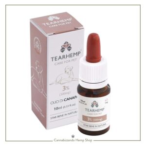 Tearhemp CBD Oil 3% Full Spectrum Care For Pets Formulato con CBD di alta qualità, favorisce il benessere degli animali domestici