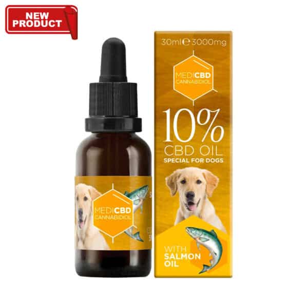 MediCBD 10% CBD Oil per Cani (30ml) con olio di salmone