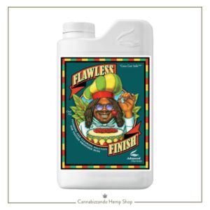 Flawless Finish di Advanced Nutrients è il prodotto perfetto progettato per l'ultima fase di fioritura, per aiutare il lavaggio di nutrienti accumulati nelle foglie e nei fiori, garantendo un risciacquo sicuro senza danneggiare radici, struttura e raccolto.