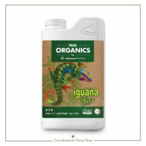 Ricco di proprietà benefiche per le piante, OG Organics Iguana Juice Grow di Advanced Nutrients è una soluzione completa per una vegetazione biologica rigogliosa, specificamente progettato per l'uso con diversi substrati di coltivazione.