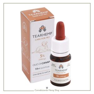 Tearhemp CBD Oil 5% Full Spectrum Care For Pets Formulato con CBD di alta qualità, favorisce il benessere degli animali domestici