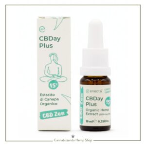 Enecta CBDay Plus è un olio di CBD 15 % broad spectrum naturale. Grazie alla sua formula in costante innovazione, l'olio CBD 15% ti aiuterà a gestire il tuo benessere mentale in modo efficace. Con una concentrazione di CBD del 15% e la presenza di CBC (cannabicromene) è il supporto mentale ideale dopo una giornata impegnativa e logorante. Completano la formulazione CBN (cannabinolo), CBG (cannabigerolo) e una selezione di terpeni funzionali come il mircene e il beta-cariofillene, in grado di alleviare la tensione fisica e muscolare.