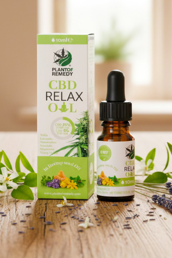 Olio Relax con 25% di CBD e 5% di CBG (10ml) Favorisce uno stato di relax piacevole. Ideale per allentare stress e nervosismo e ritrovare calma e serenità.