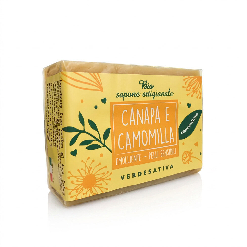 sapone camomilla e canapa - artigianale e naturale