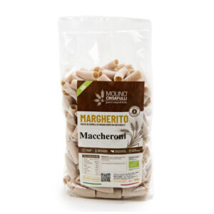Scopri i Maccheroni Integrali biologici di grani antichi siciliani varietà Margherito: pasta artigianale trafilata al bronzo ad alta digeribilità.