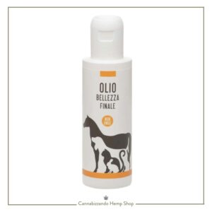 Scopri l'Olio Bellezza Finale per animali Verdesativa: un Olio-non olio protettivo naturale ideale per dare lucentezza al pelo con Canapa e Lino. Non unge.